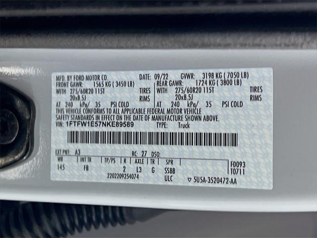 Photo of 2022 Space White Metallic Ford F-150