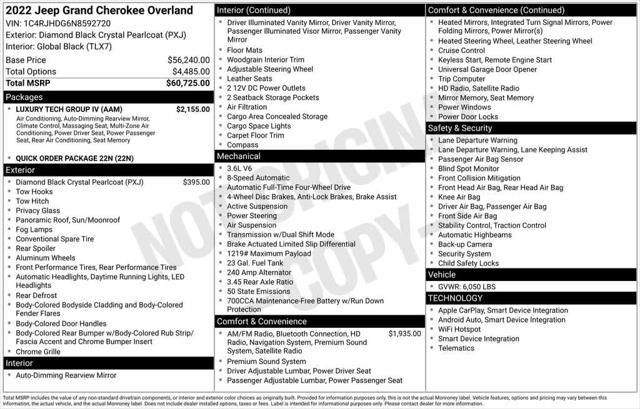 Photo of 2022 Diamond Black Crystal Pearlcoat Jeep Grand Cherokee