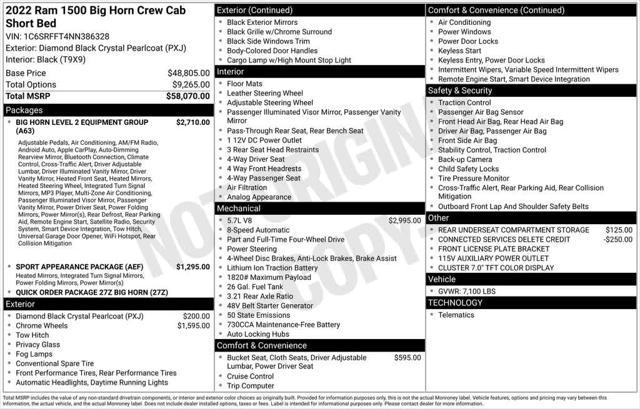 Photo of 2022 Diamond Black Crystal Pearlcoat RAM 1500