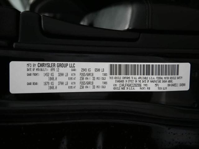 Photo of 2012 Brilliant Black Crystal Pearlcoat Jeep Grand Cherokee