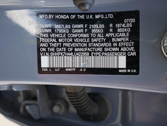 Photo of 2020 Sonic Gray Pearl Honda Civic