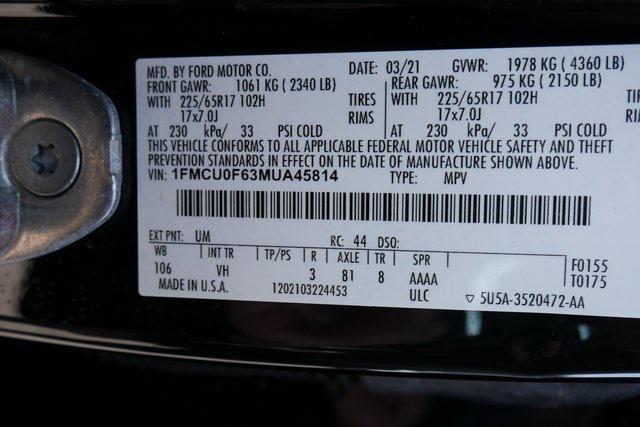 Photo of 2021 Agate Black Metallic Ford Escape