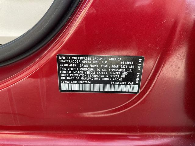 Photo of 2016 Fortana Red Volkswagen Passat
