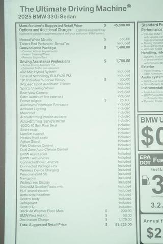 Photo of 2025 Mineral White Metallic BMW 330