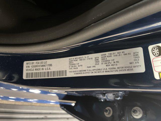 Photo of 2021 Patriot Blue Pearlcoat RAM 1500