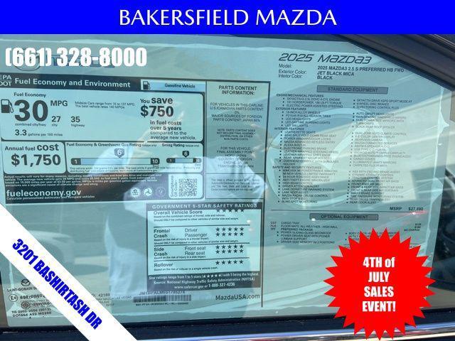 Photo of 2025 Jet Black Mica Mazda Mazda3