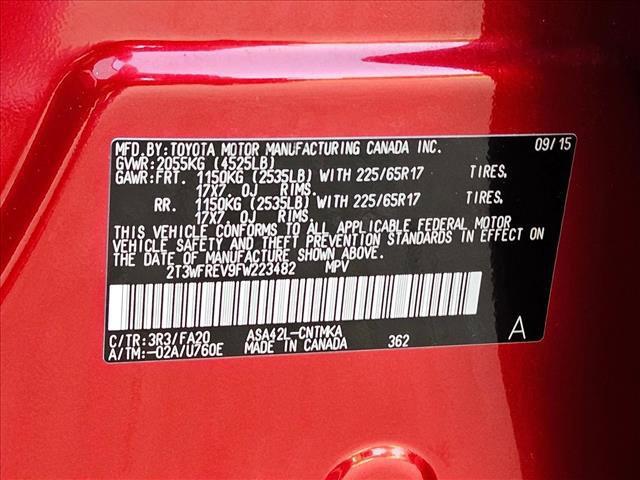 Photo of 2015 Barcelona Red Metallic Toyota RAV4