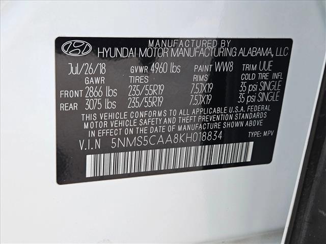 Photo of 2019 Quartz White Hyundai SANTA FE
