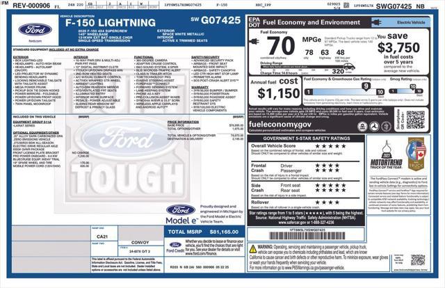 Photo of 2025 White Ford F-150 Lightning