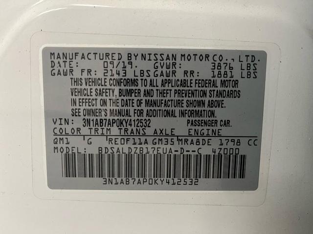 Photo of 2019 WHITE Nissan Sentra