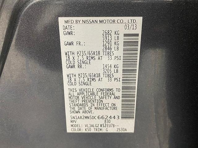 Photo of 2013 Dark Slate Nissan Pathfinder