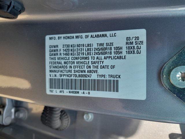 Photo of 2020 Lunar Silver Metallic Honda Ridgeline
