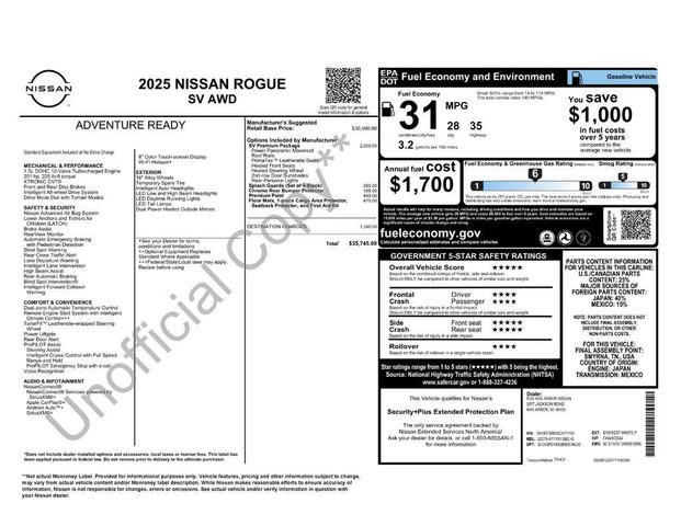 Photo of 2025 Everest White Pearl Nissan Rogue