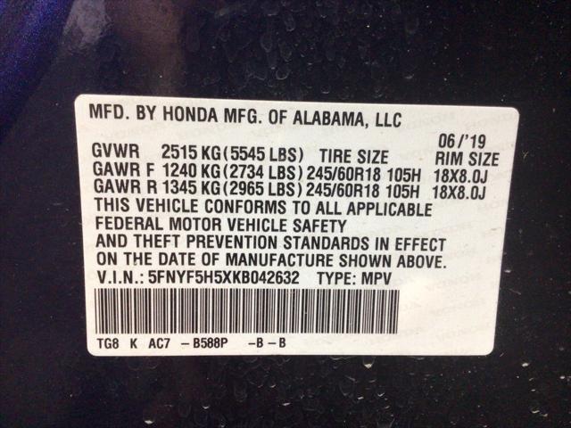 Photo of 2019 Steel Sapphire Metallic Honda Pilot