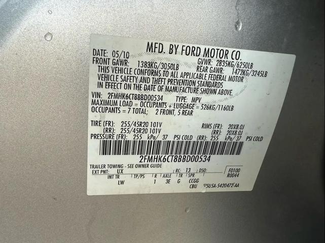 Photo of 2011 Ingot Silver Metallic Ford Flex