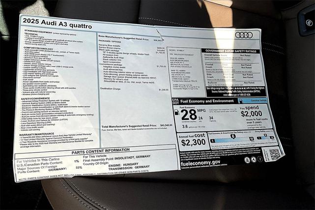 Photo of 2025 Navarra Blue Metallic Audi A3
