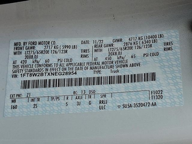 Photo of 2022 Oxford White Ford F-250