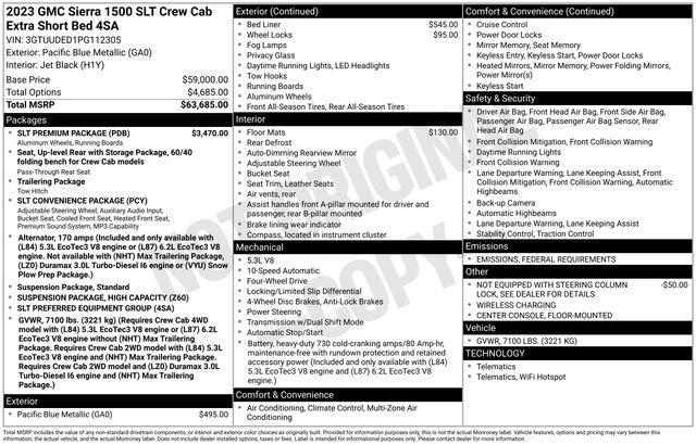 Photo of 2023 Pacific Blue Metallic GMC Sierra 1500