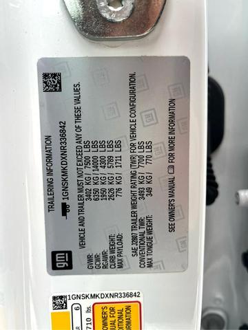 Photo of 2022 White Chevrolet Tahoe
