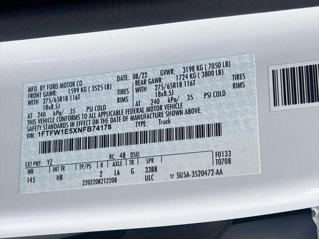 Photo of 2022 Oxford White Ford F-150