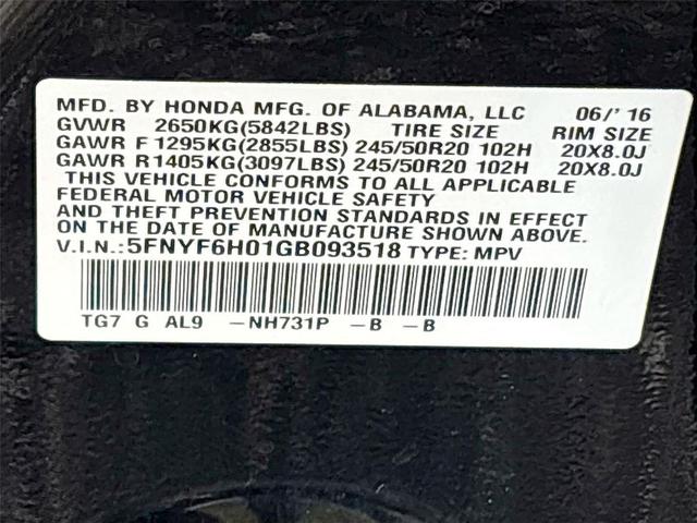 Photo of 2016 Crystal Black Pearl Honda Pilot