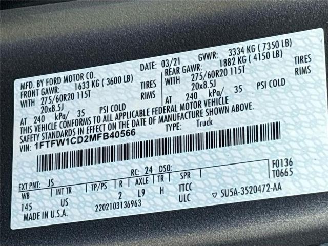 Photo of 2021 Iconic Silver Metallic Ford F-150
