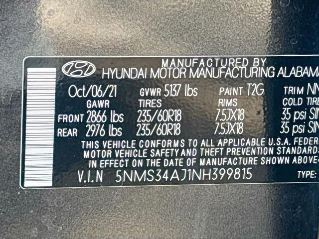Photo of 2022 Portofino Gray Hyundai SANTA FE