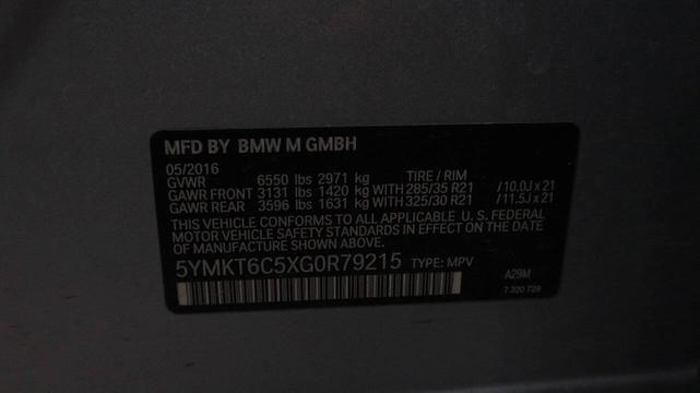 Photo of 2016 Donington Gray Metallic BMW X5 M