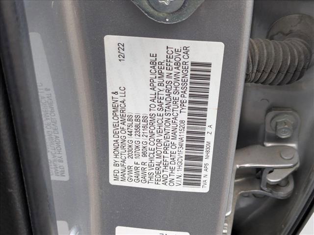 Photo of 2022 Lunar Silver Metallic Honda Accord