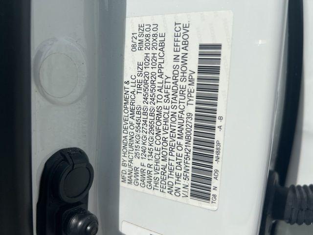 Photo of 2022 Platinum White Honda Pilot