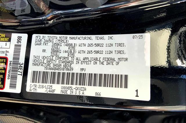 Photo of 2025 Midnight Black Metallic Toyota Sequoia