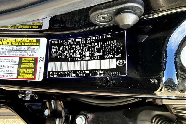 Photo of 2022 Midnight Black Metallic Toyota Camry