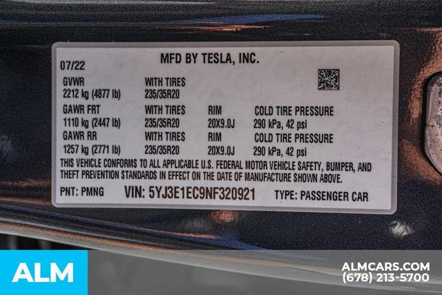 Photo of 2022 Midnight Silver Metallic Tesla Model 3