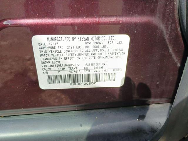 Photo of 2016 Midnight Garnet INFINITI QX50