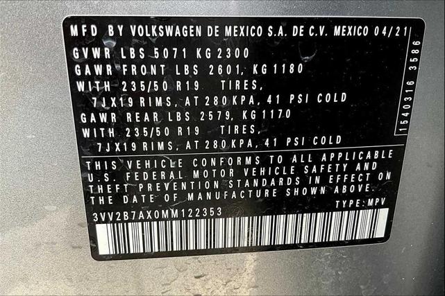 Photo of 2021 Pyrite Silver Metallic Volkswagen Tiguan