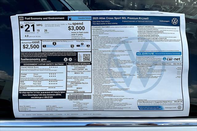 Photo of 2025 Opal White Pearl Volkswagen Atlas Cross Sport