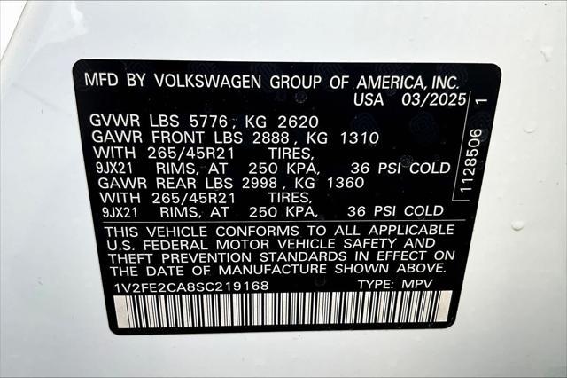 Photo of 2025 Opal White Pearl Volkswagen Atlas Cross Sport
