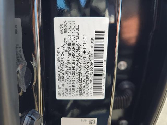 Photo of 2025 Crystal Black Pearl Honda Ridgeline