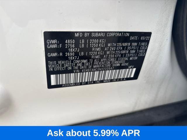 Photo of 2022 White Subaru Outback