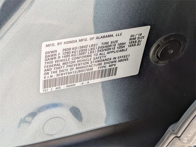 Photo of 2018 Steel Sapphire Metallic Honda Pilot