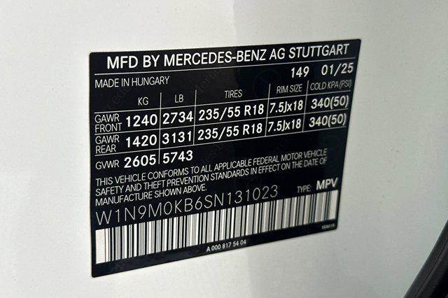 Photo of 2025 Polar White Mercedes-Benz EQB 300