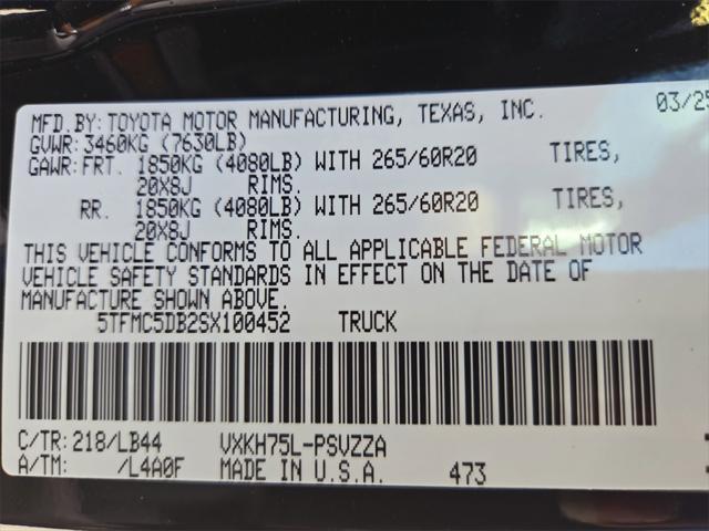 Photo of 2025 Midnight Black Metallic Toyota Tundra Hybrid