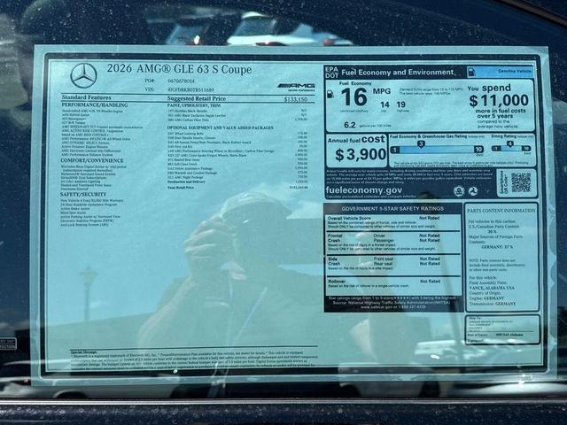 Photo of 2026 Obsidian Black Metallic Mercedes-Benz AMG GLE 63