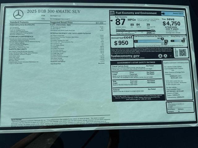 Photo of 2025 Mountain Gray Metallic Mercedes-Benz EQB 300
