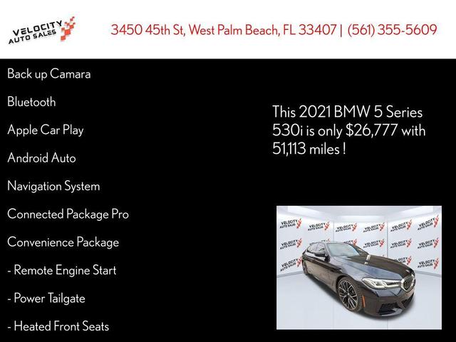 Photo of 2021 Carbon Black Metallic BMW 530