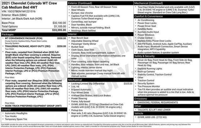 Photo of 2021 Black Chevrolet Colorado