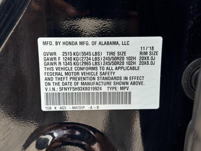 Photo of 2019 Crystal Black Pearl Honda Pilot