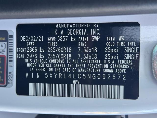 Photo of 2022 Glacial White Pearl Kia Sorento