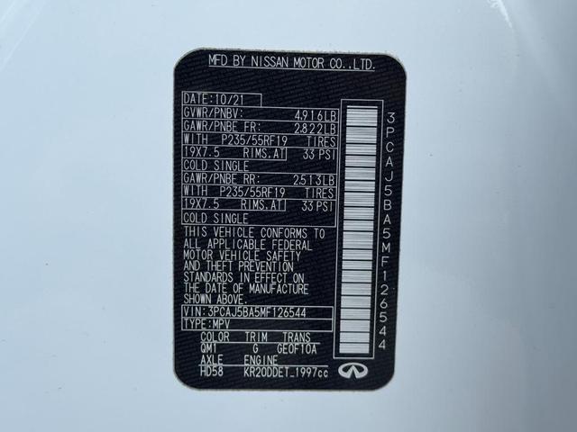Photo of 2021 Lunar White INFINITI QX50