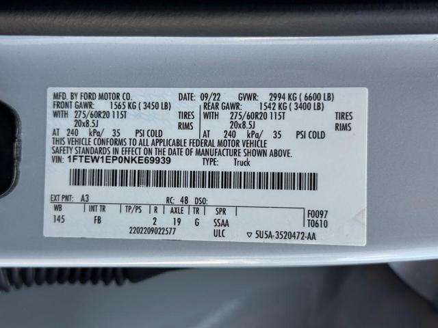 Photo of 2022 Space White Metallic Ford F-150